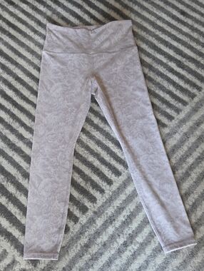 Athleta Light Pink Floral-Patterned Women's Leggings